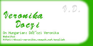 veronika doczi business card